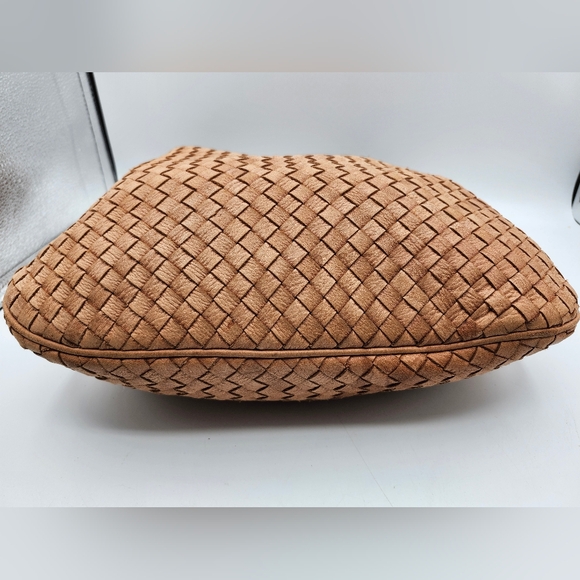 Donna Dixon Vintage Woven Hobo Tan Leather Shoulder Bag - Picture 8 of 14